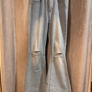 Light Blue Distressed Women Jeans